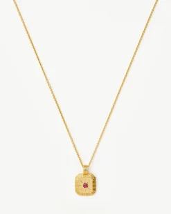 July Birthstone Pendant Necklace