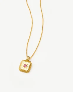 July Birthstone Pendant Necklace