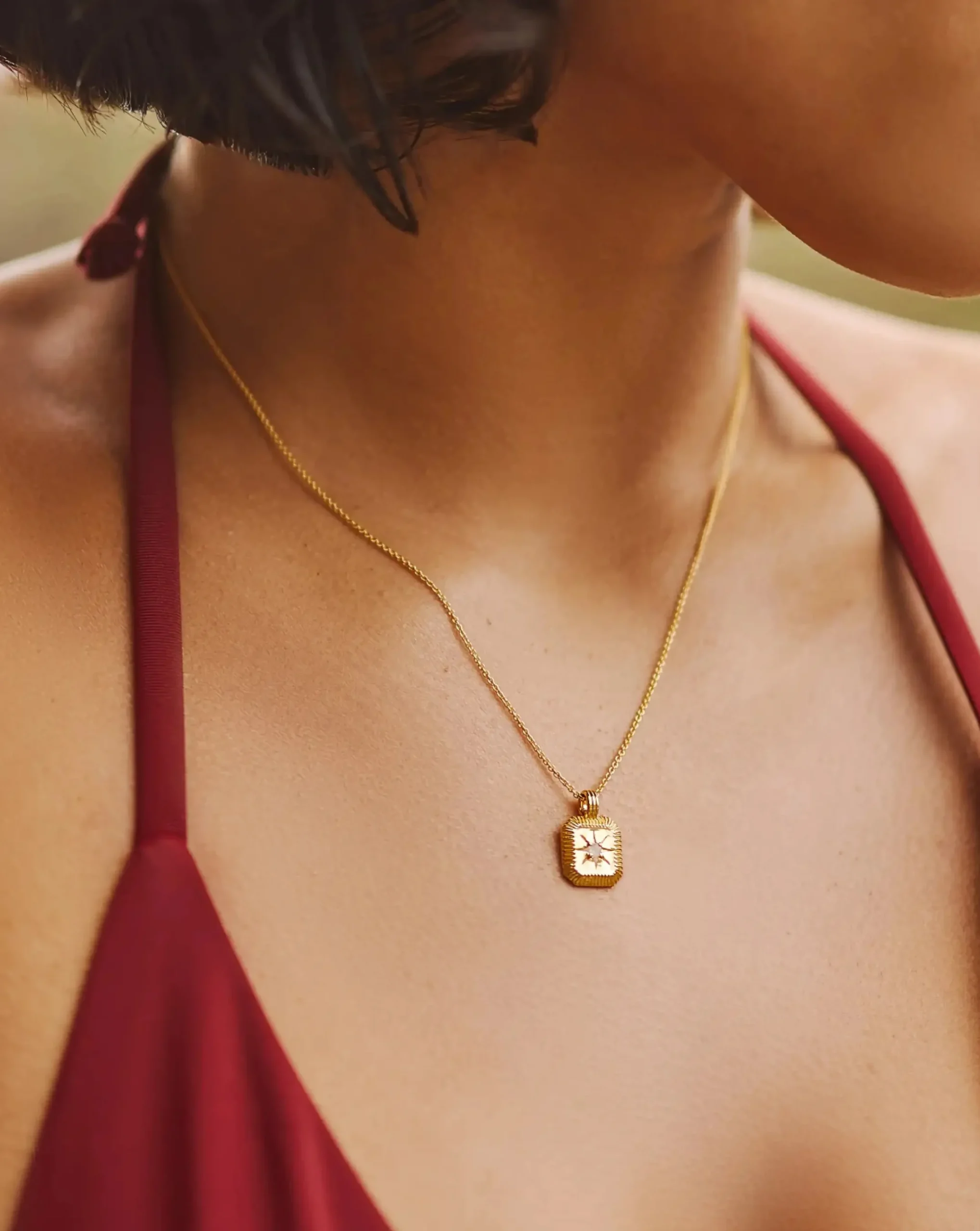 June Birthstone Pendant Necklace
