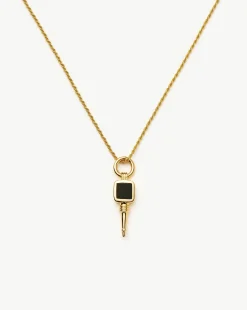 Key Pendant Rope Chain Necklace