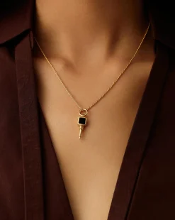 Key Pendant Rope Chain Necklace