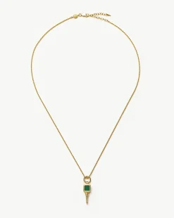 Key Pendant Rope Chain Necklace