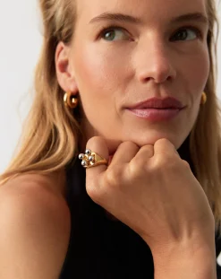 Kinetic Atom Spinning Signet Ring