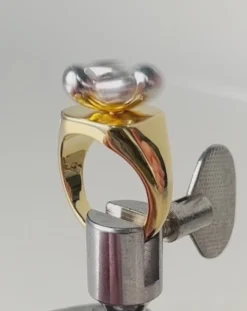Kinetic Atom Spinning Signet Ring
