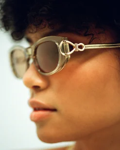 Le Specs Hydrus Link Oval Sunglasses