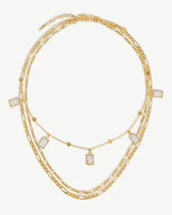 Lena Rainbow Moonstone Necklace Set