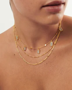 Lena Rainbow Moonstone Necklace Set
