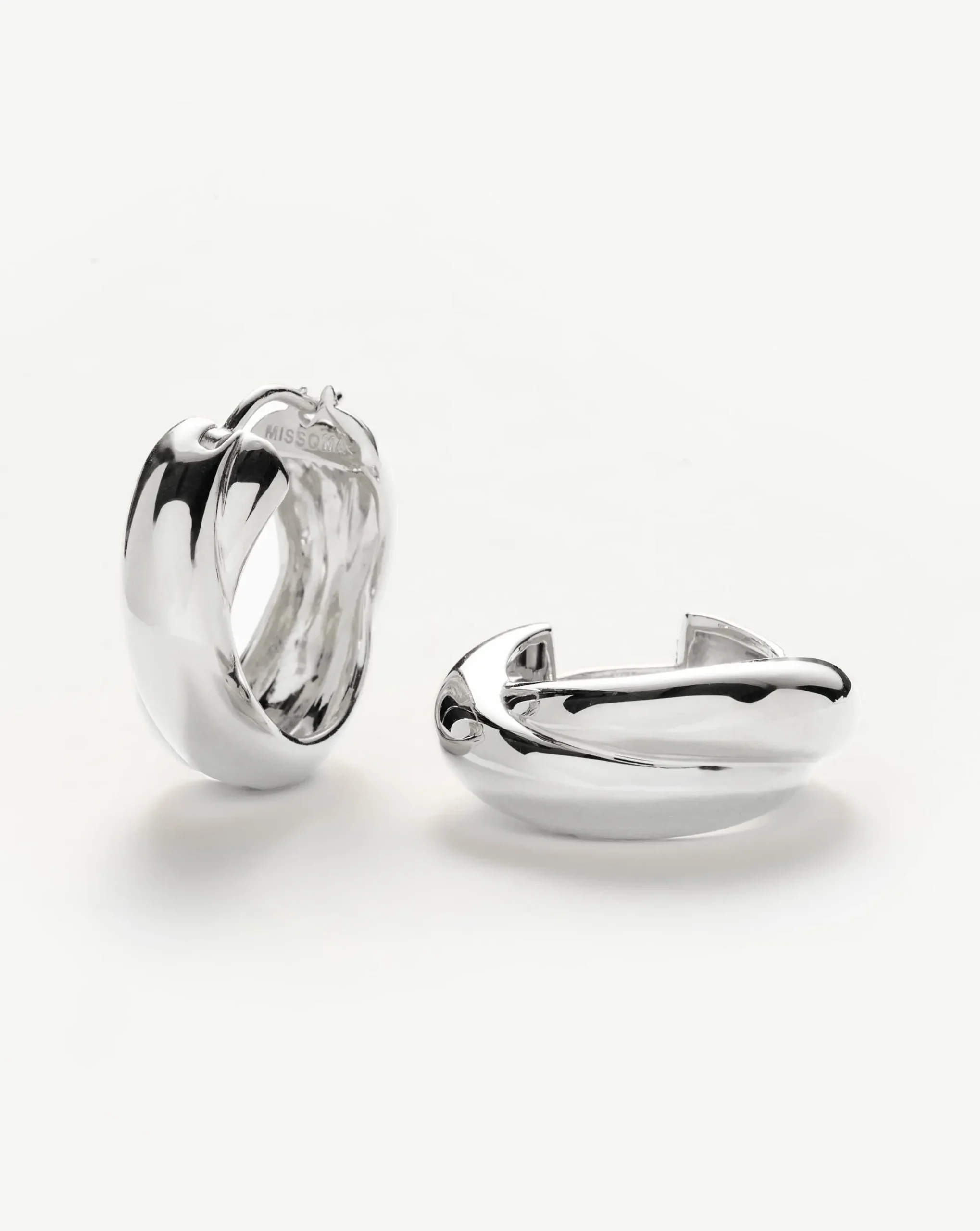 Lucy Williams Chunky Medium Entwine Hoop Earrings