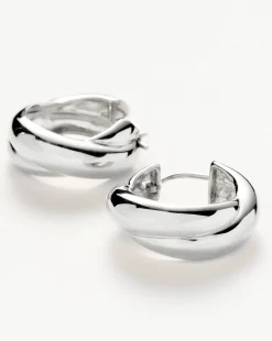 Lucy Williams Chunky Medium Entwine Hoop Earrings