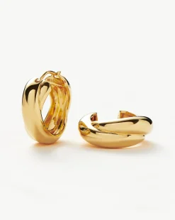 Lucy Williams Chunky Medium Entwine Hoop Earrings