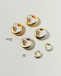 Lucy Williams Chunky Medium Entwine Hoop Earrings