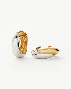 Lucy Williams Chunky Medium Entwine Hoop Earrings