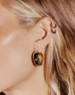 Lucy Williams Chunky Medium Entwine Hoop Earrings