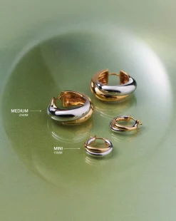 Lucy Williams Chunky Medium Entwine Hoop Earrings