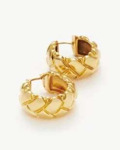 Lucy Williams Chunky Waffle Hoop Earrings