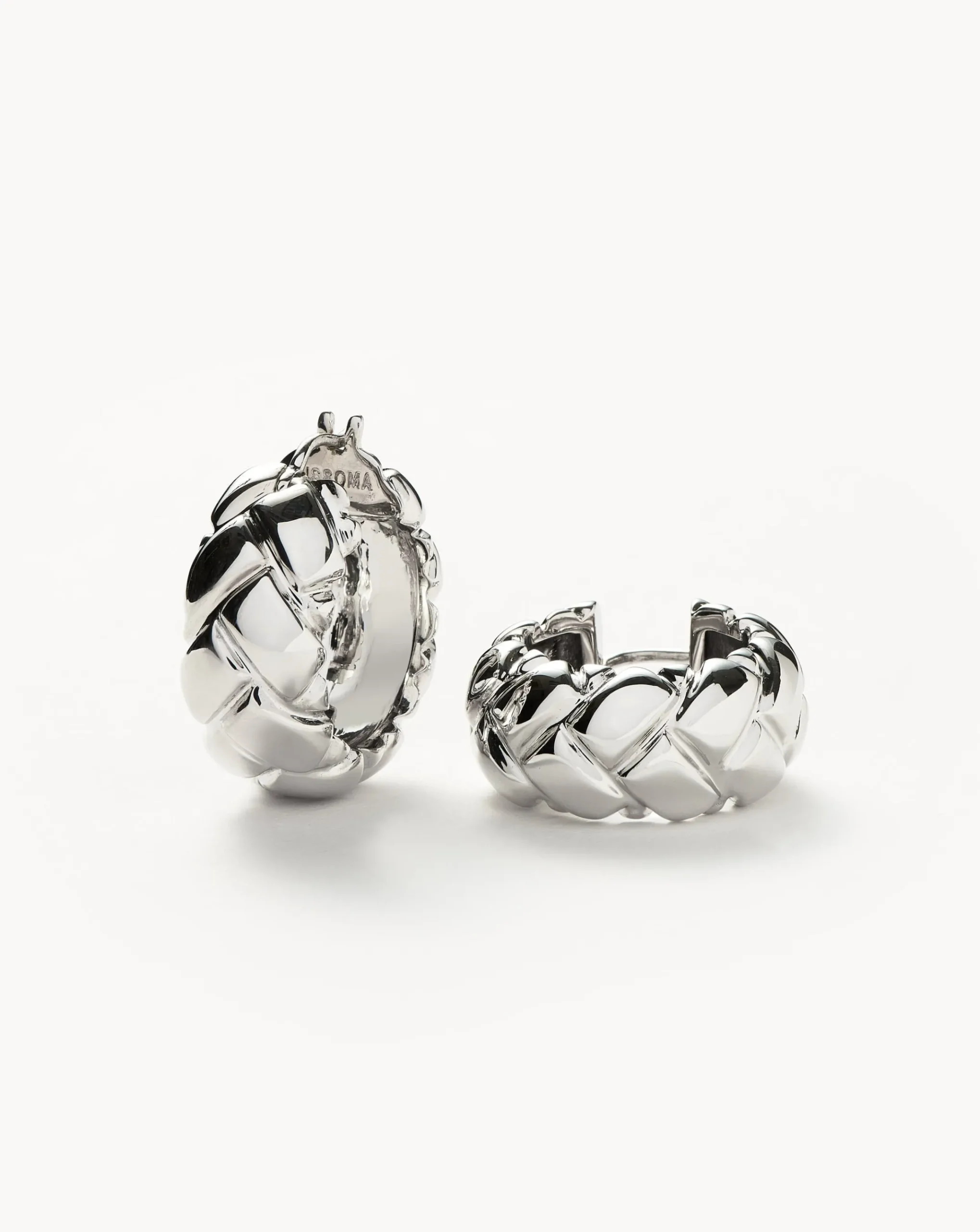 Lucy Williams Chunky Waffle Hoop Earrings