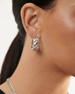 Lucy Williams Chunky Waffle Hoop Earrings