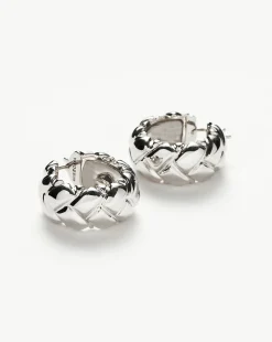 Lucy Williams Chunky Waffle Hoop Earrings