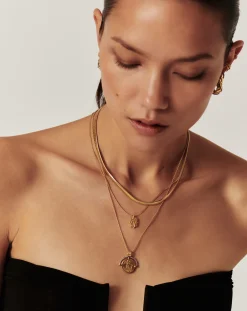 Lucy Williams Engravable Beaded Square Coin Pendant Necklace