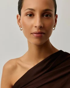 Lucy Williams Entwine Hoop Earrings & Pave Huggies Set