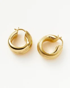 Lucy Williams Entwine Ridge Hoop Earrings