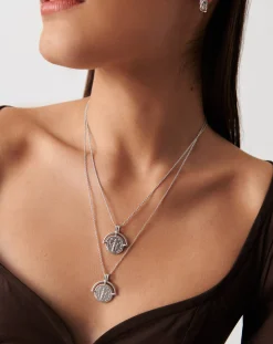 Lucy Williams Long Engravable Roman Arc Coin Necklace