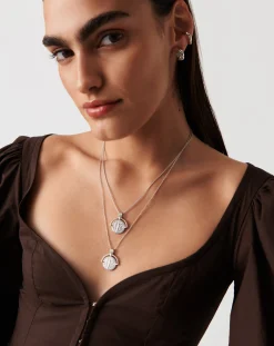 Lucy Williams Long Engravable Roman Arc Coin Necklace