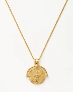 Lucy Williams Long Engravable Roman Arc Coin Necklace