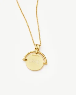 Lucy Williams Long Engravable Roman Arc Coin Necklace