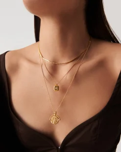 Lucy Williams Long Engravable Roman Arc Coin Necklace
