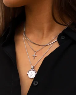 Lucy Williams Medium Engravable Roman Arc Coin Necklace