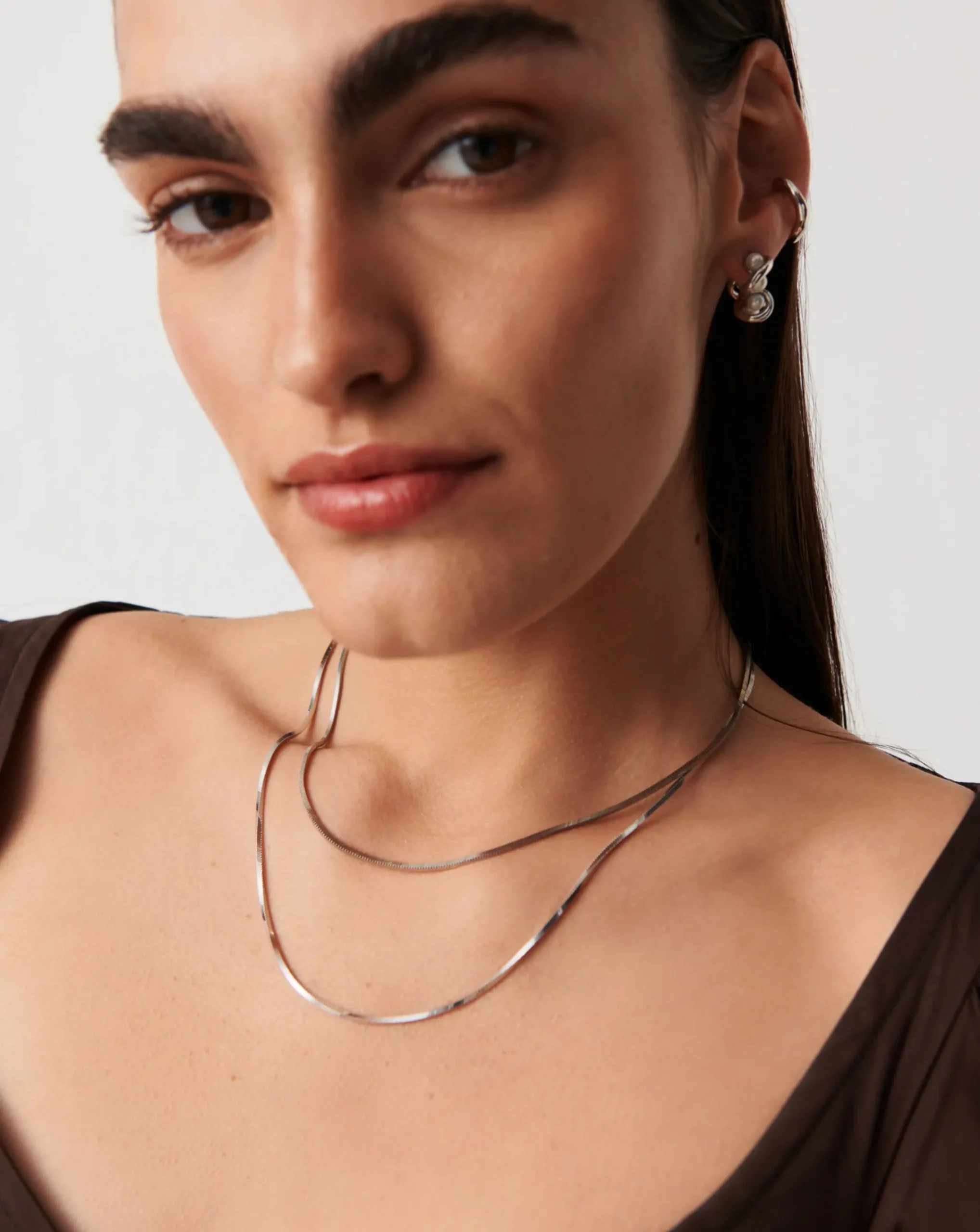Lucy Williams Medium Square Snake Chain Necklace