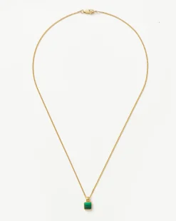 Lucy Williams Mens Square Charm Necklace