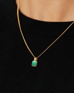 Lucy Williams Mens Square Charm Necklace