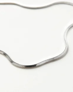 Lucy Williams Short Square Snake Chain Necklace