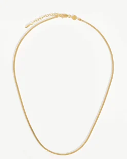 Lucy Williams Short Square Snake Chain Necklace