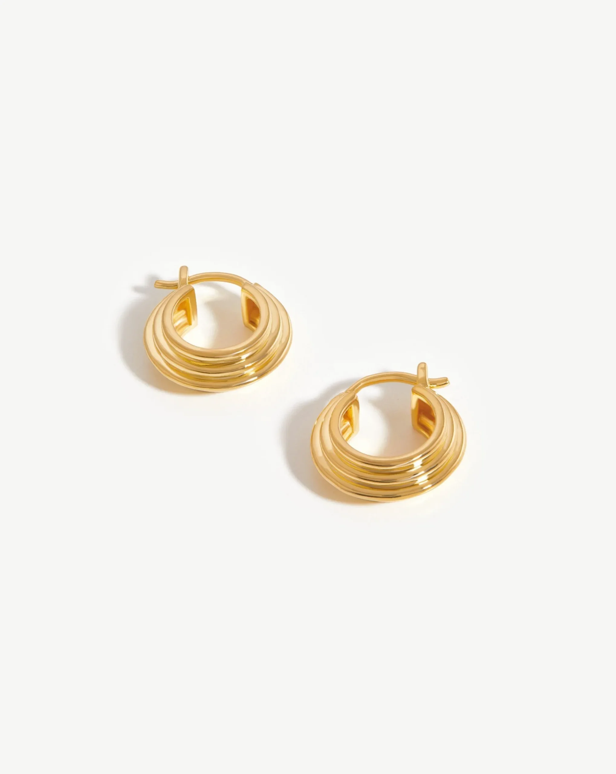 Lucy Williams Small Ridge Hoop Earrings