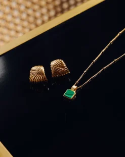 Lucy Williams Square Malachite Necklace