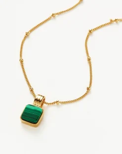 Lucy Williams Square Malachite Necklace
