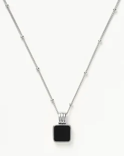 Lucy Williams Square Onyx Necklace