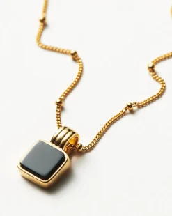 Lucy Williams Square Onyx Necklace