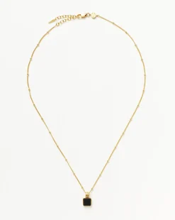 Lucy Williams Square Onyx Necklace