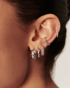 Lucy Williams Waffle Mini Hoop Earrings