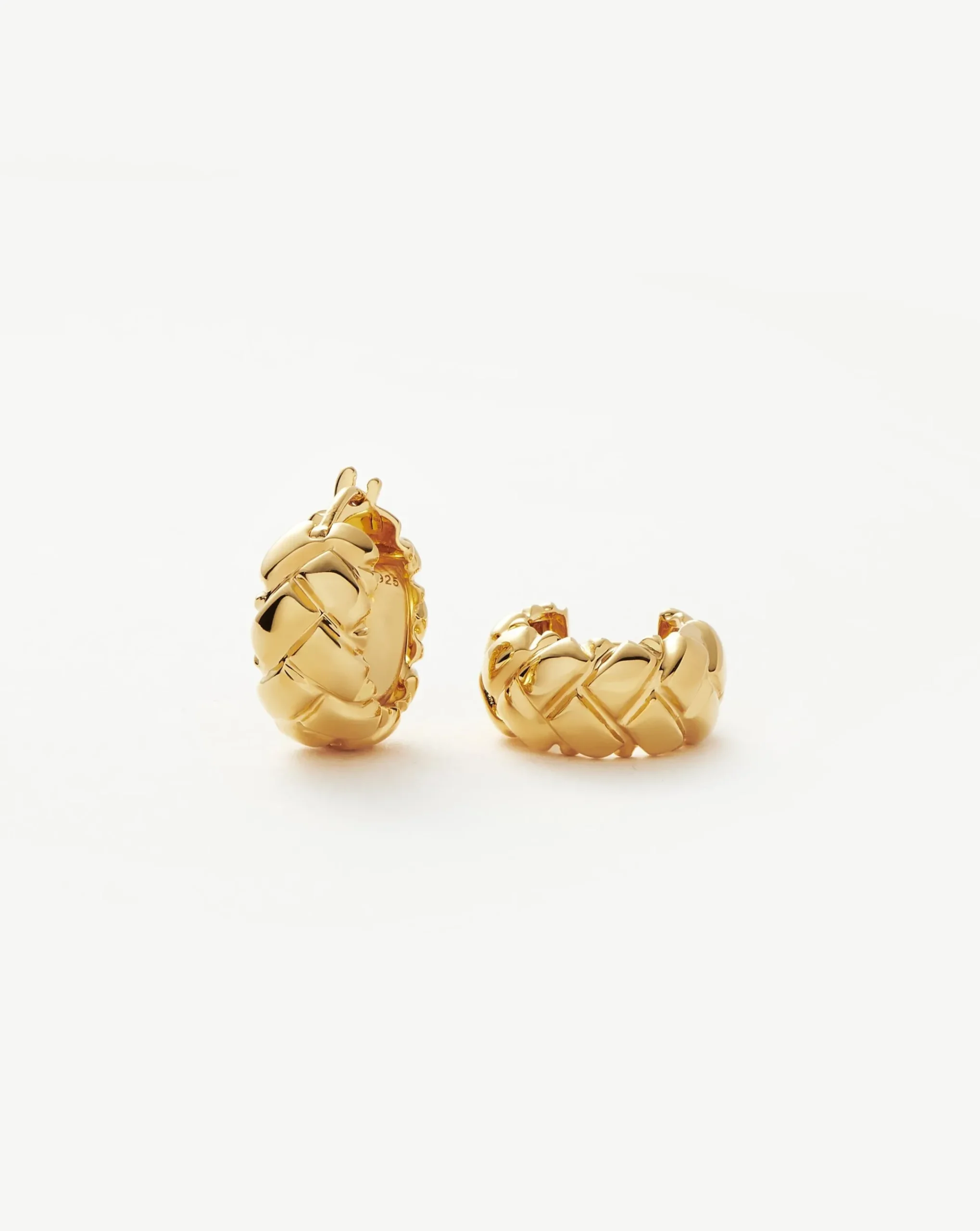Lucy Williams Waffle Mini Hoop Earrings