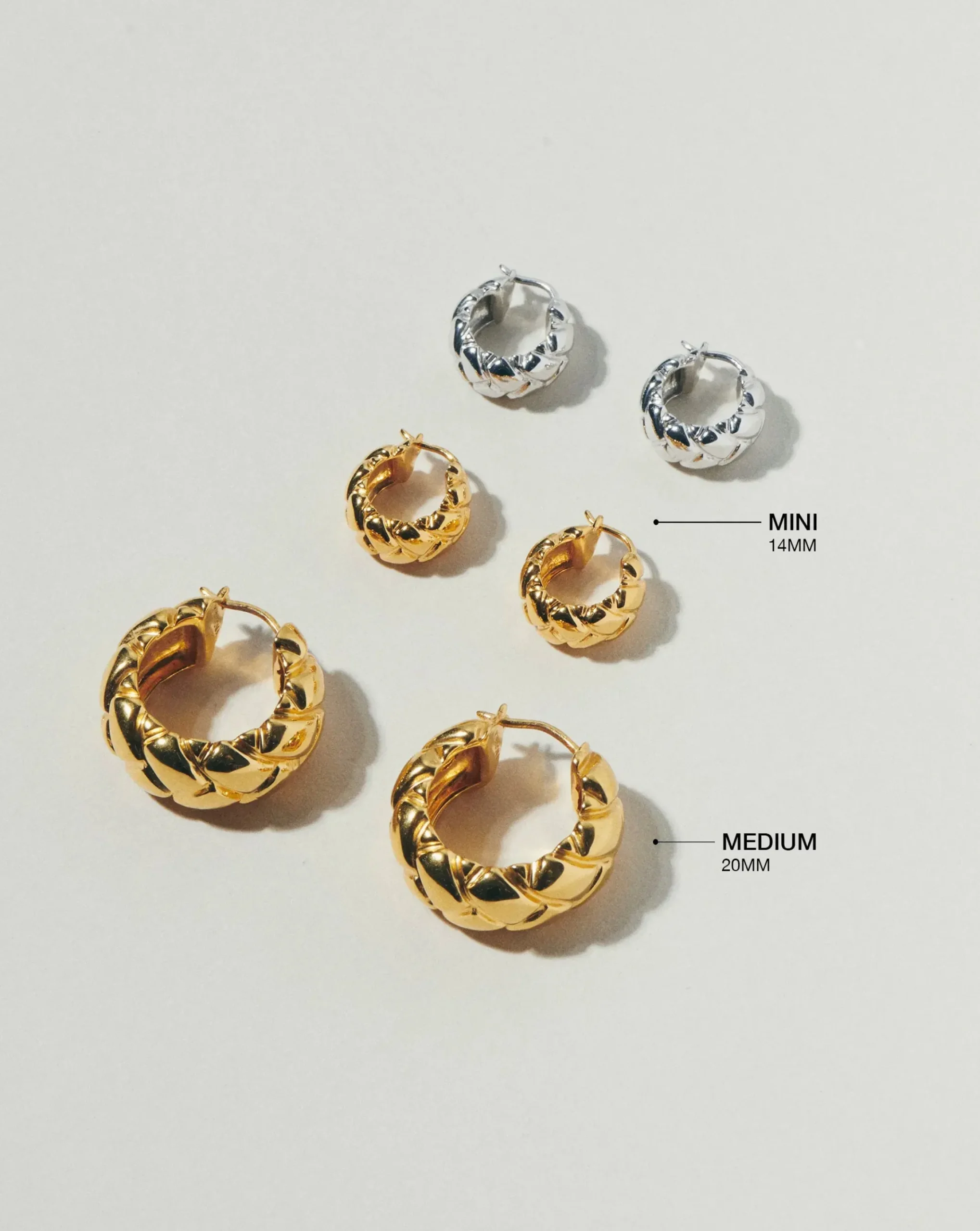 Lucy Williams Waffle Mini Hoop Earrings
