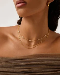 Magma & Twisted Double Chain Necklace Set
