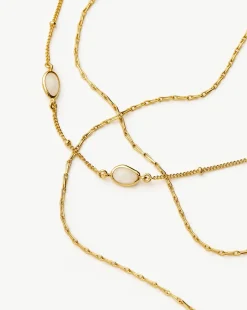 Magma & Twisted Double Chain Necklace Set