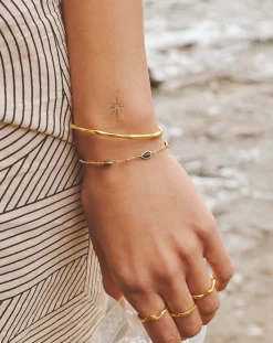 Magma Gemstone & Molten Cuff Bracelet Set