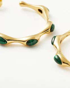 Magma Gemstone Medium Hoop Earrings