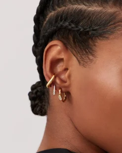 Magma Gemstone Small Hoop Earrings